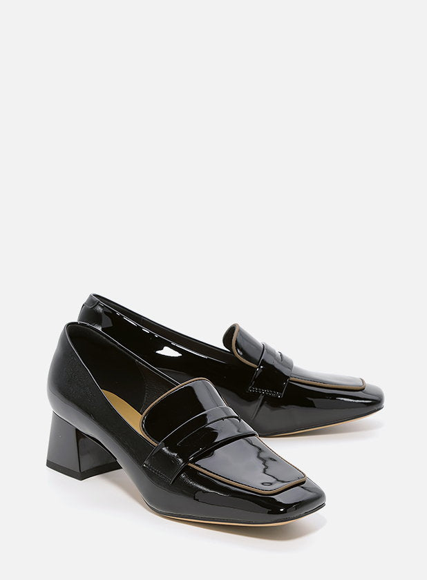 נעלי עקב מוקסין מעור - ליב