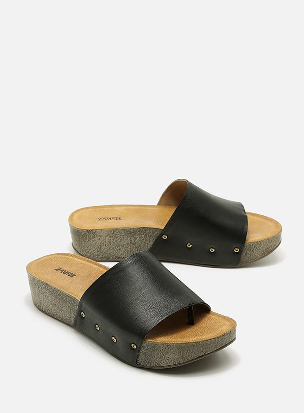 כפכפי פלטפורמה מעור - Sheera