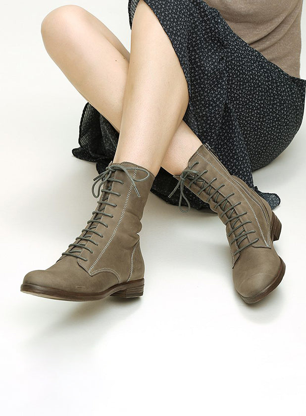 מגפון שרוך קלאסי מעור - אבלין