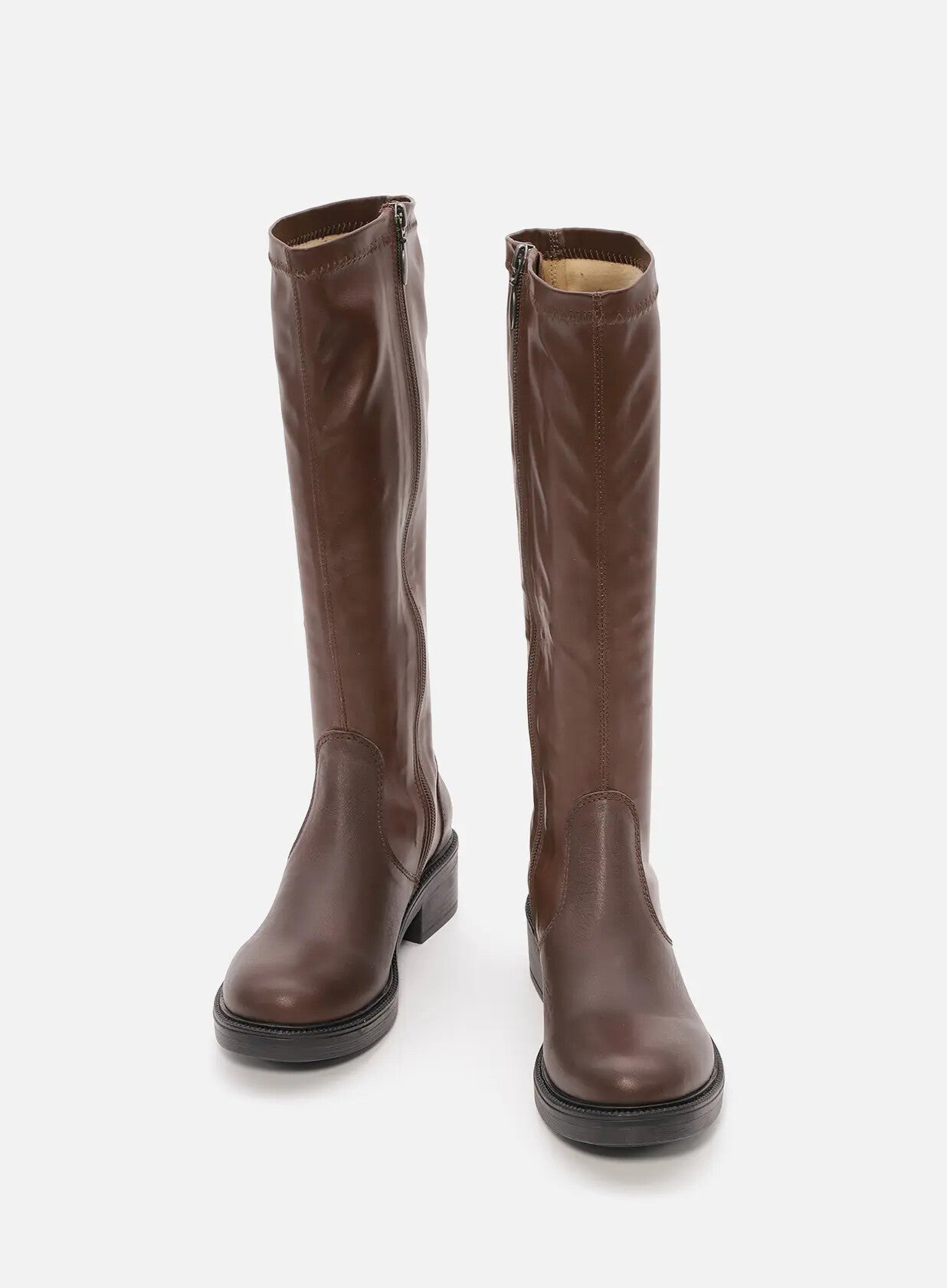 מגפיים גבוהים מעור משולב לייקרה - מונטנה