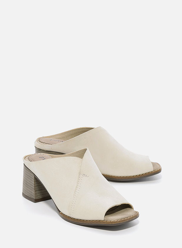 כפכפי עקב עור מעטפת - קרן