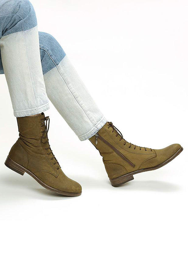 מגפון שרוך קלאסי מעור - אבלין