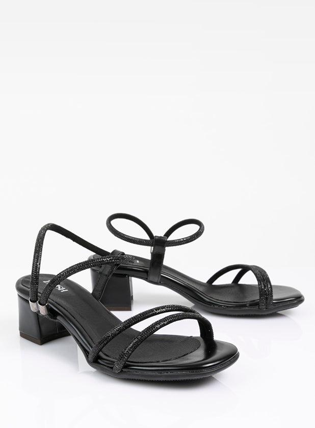 סנדלי ערב טבעוניות  - סקרלט