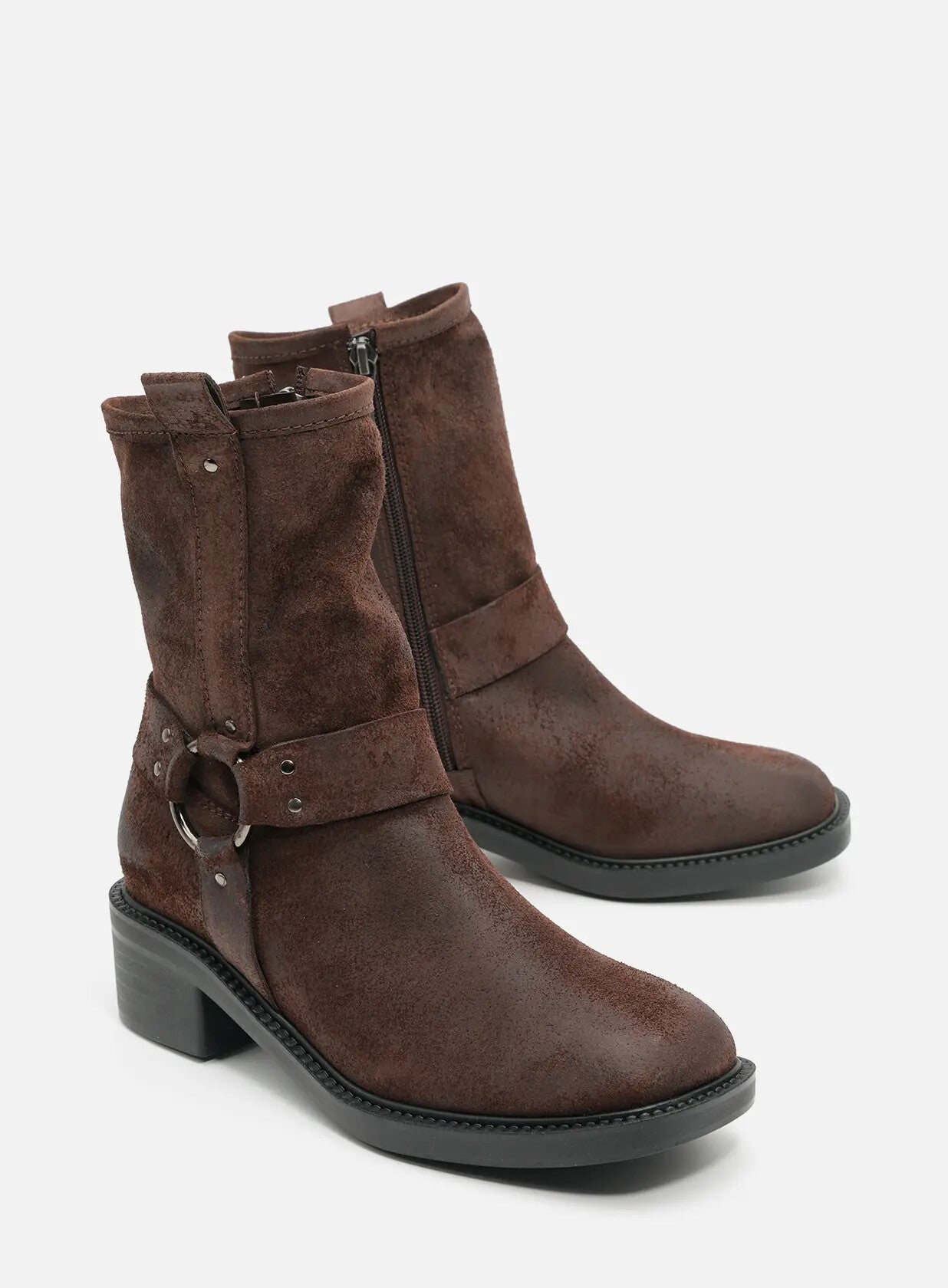 מגפיי בוקרים מעור משומן וטבעת  - קליפורניה