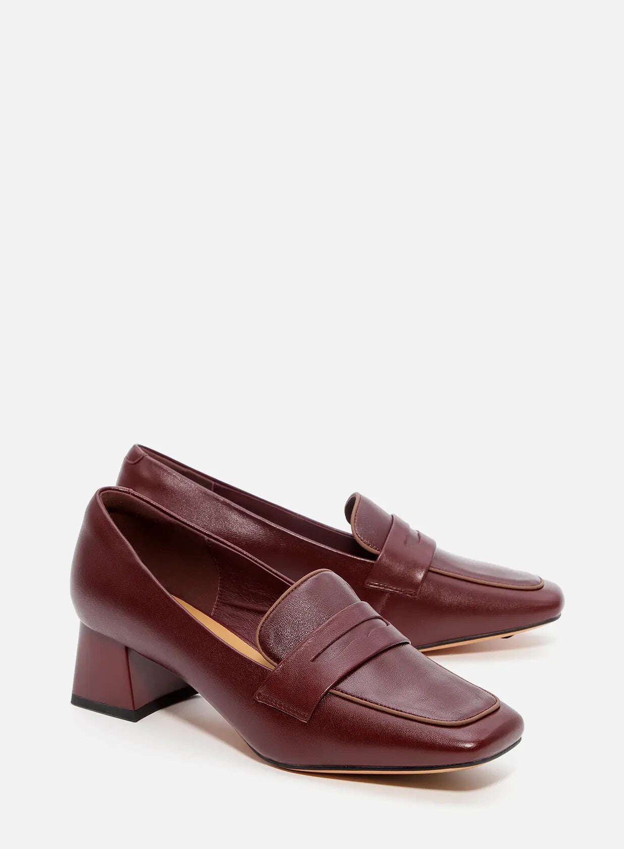 נעלי עקב מוקסין מעור  - ליב