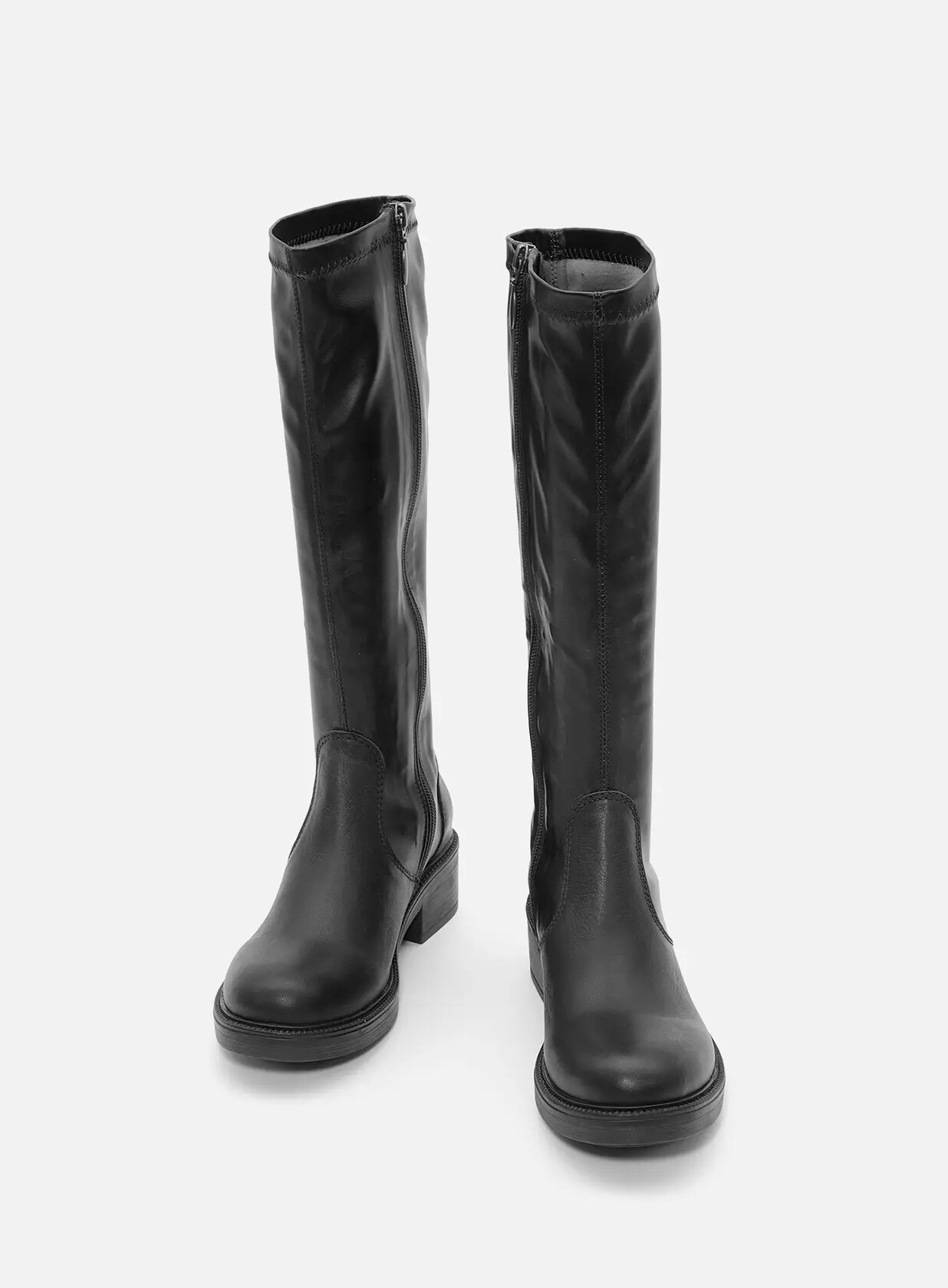 מגפיים גבוהים מעור משולב לייקרה - מונטנה