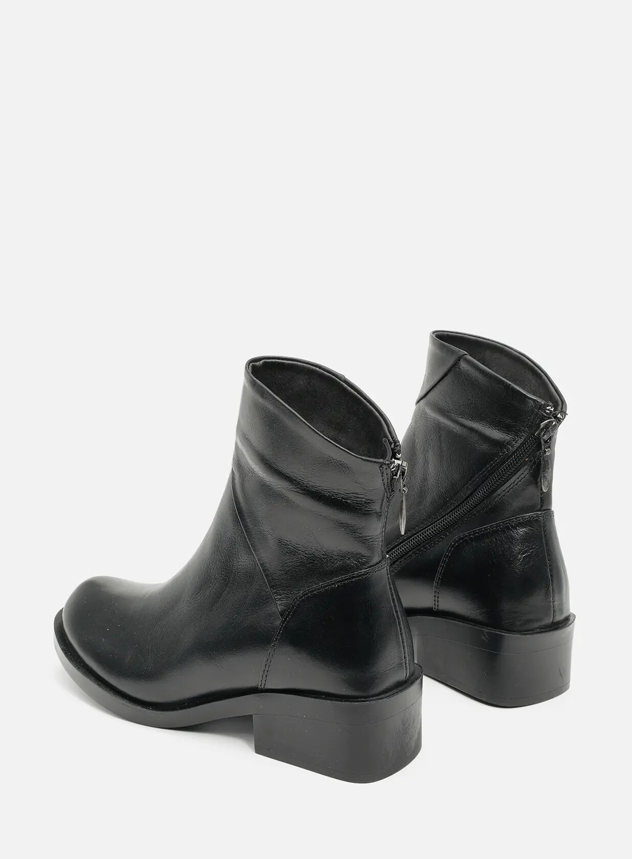 מגפונים מעור עם רוכסן אלכסון - ורמונט