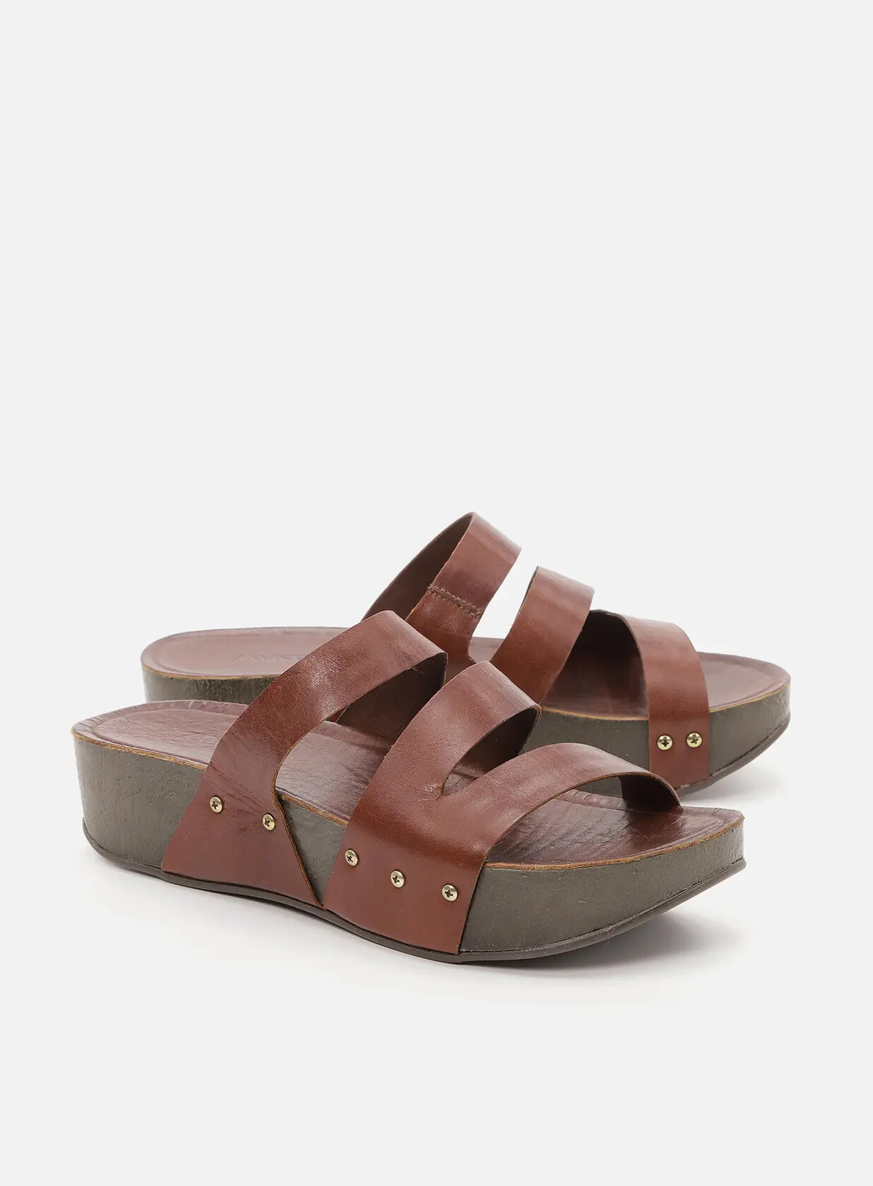 כפכפי פלטפורמה מעור - Lya