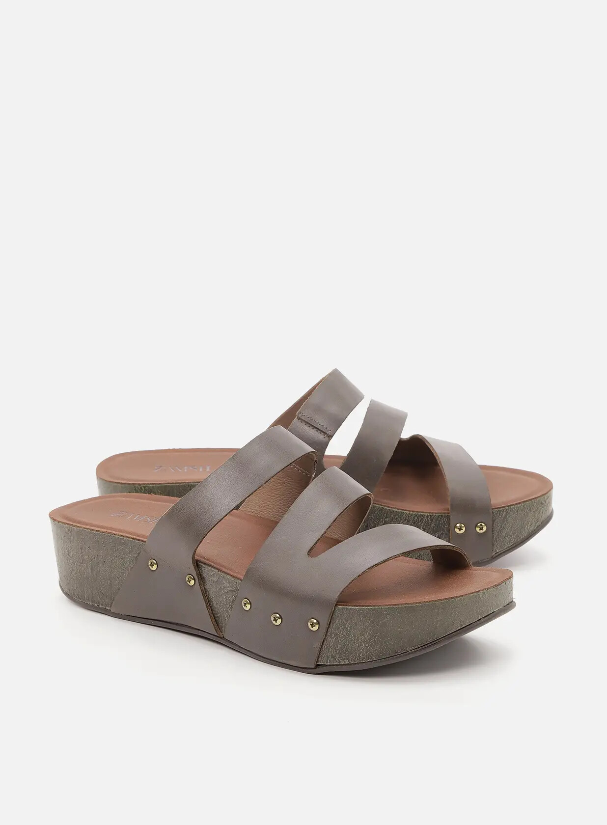 כפכפי פלטפורמה מעור - Lya