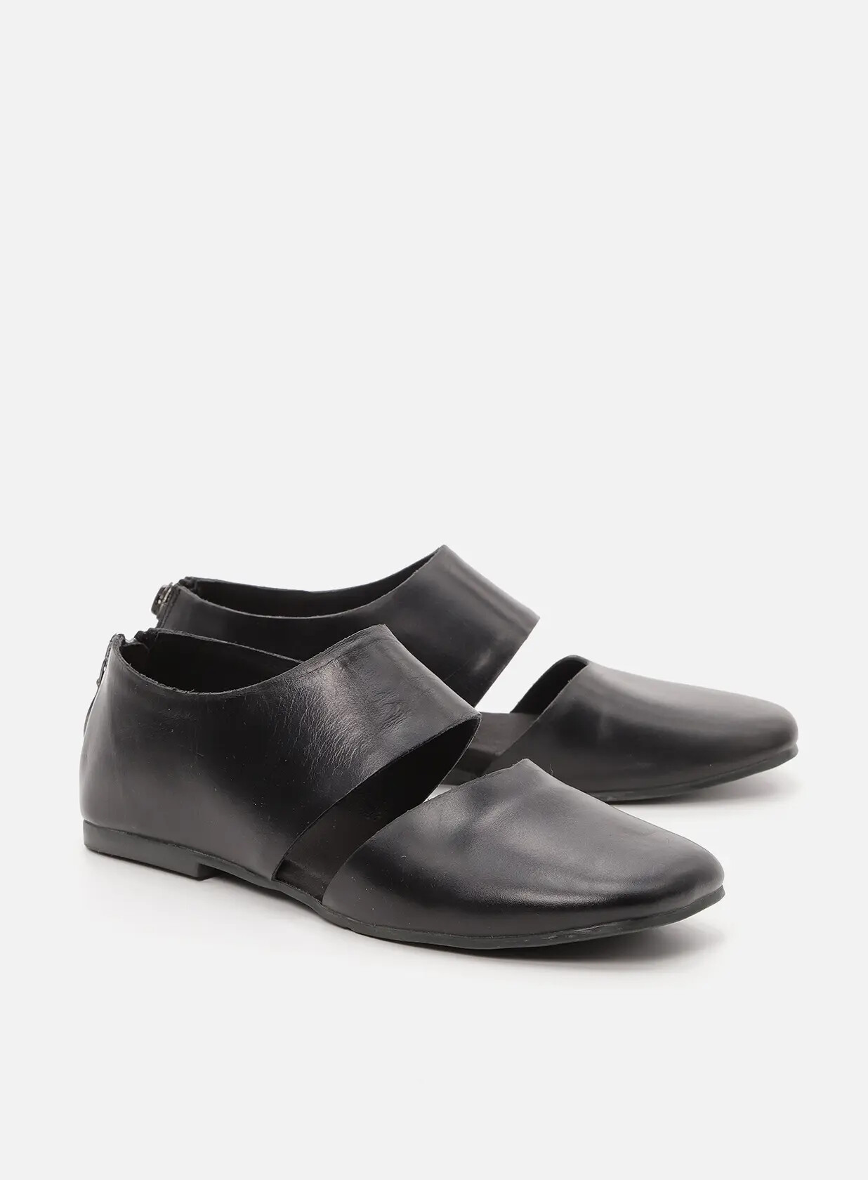 נעלי עור שטוחים - Jeanne