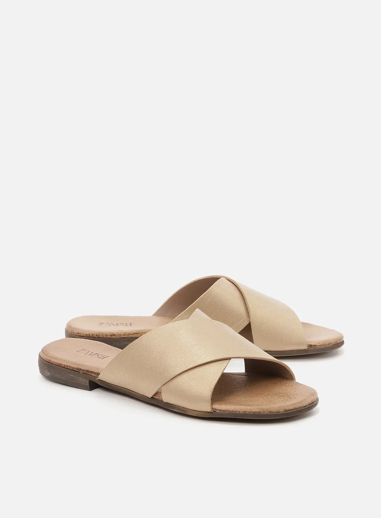 כפכפים שטוחים X מעור - Sharon