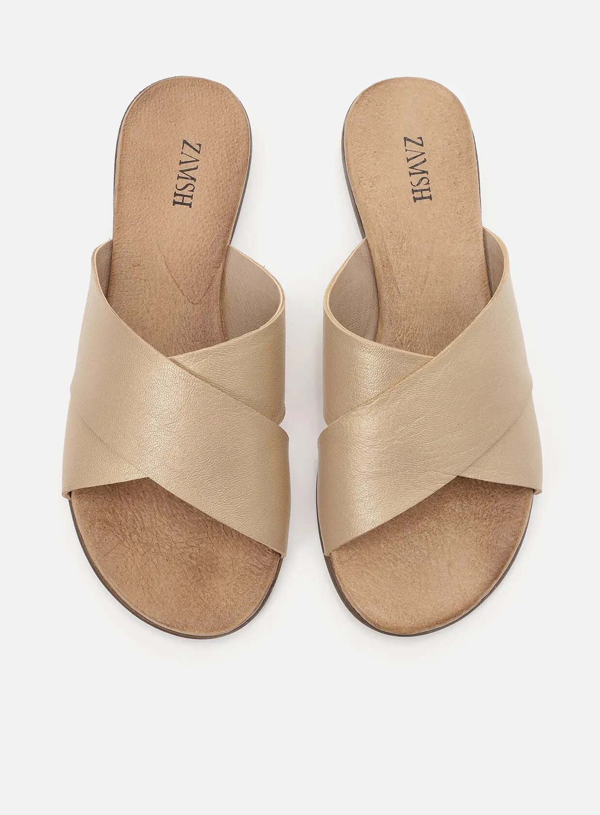 כפכפים שטוחים X מעור - Sharon