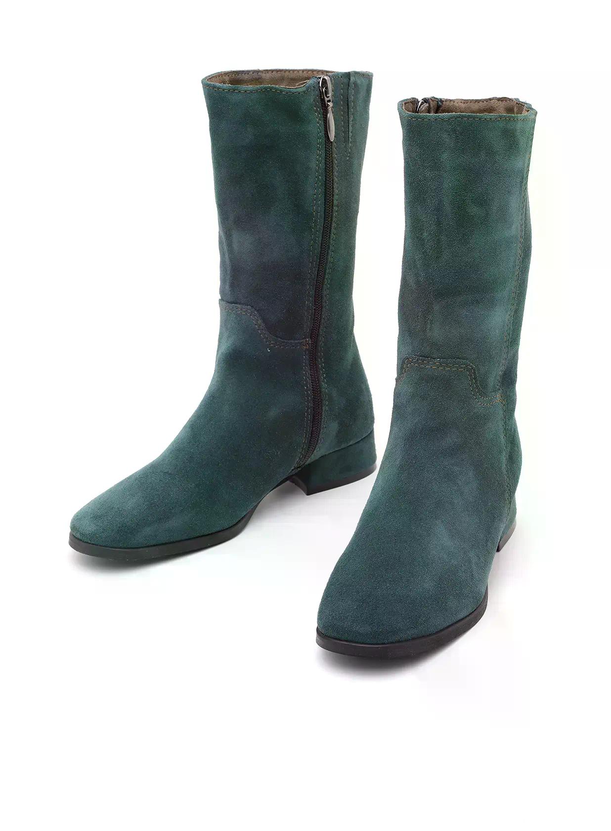 ניקול- מגפון זמש עקב מצופה עם רוכסן